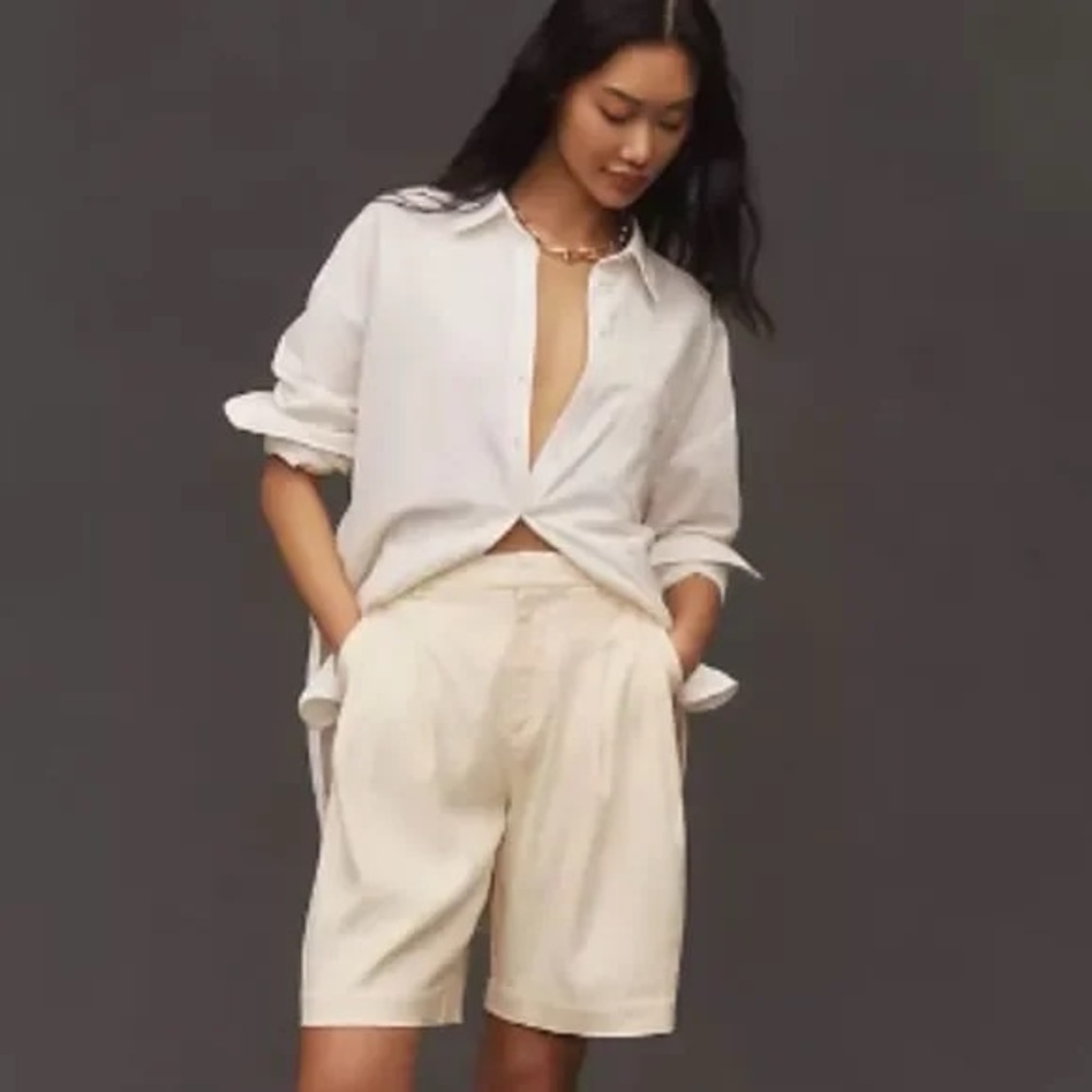 Anthropologie Maeve The Avery Pleated Trouser Shorts